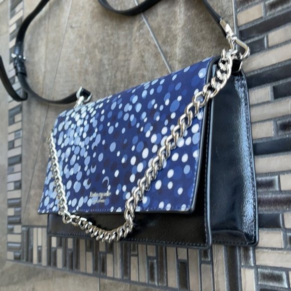 Kate Spade Cameron Convertible Crossbody Black with Multi-Colored Dots - Picture 3 of 16